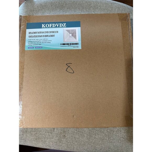 Replacement Bath Fan Cover - 9.75 x 9.75 inches - white - new - Picture 1 of 2